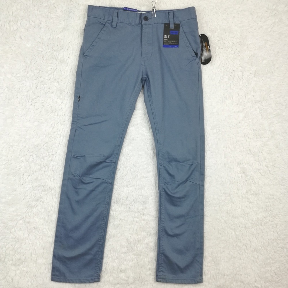 Levi's Big Boys Pants 511 Slim Tapered Blue Gray Cordura Streetwear 18 29x29 New